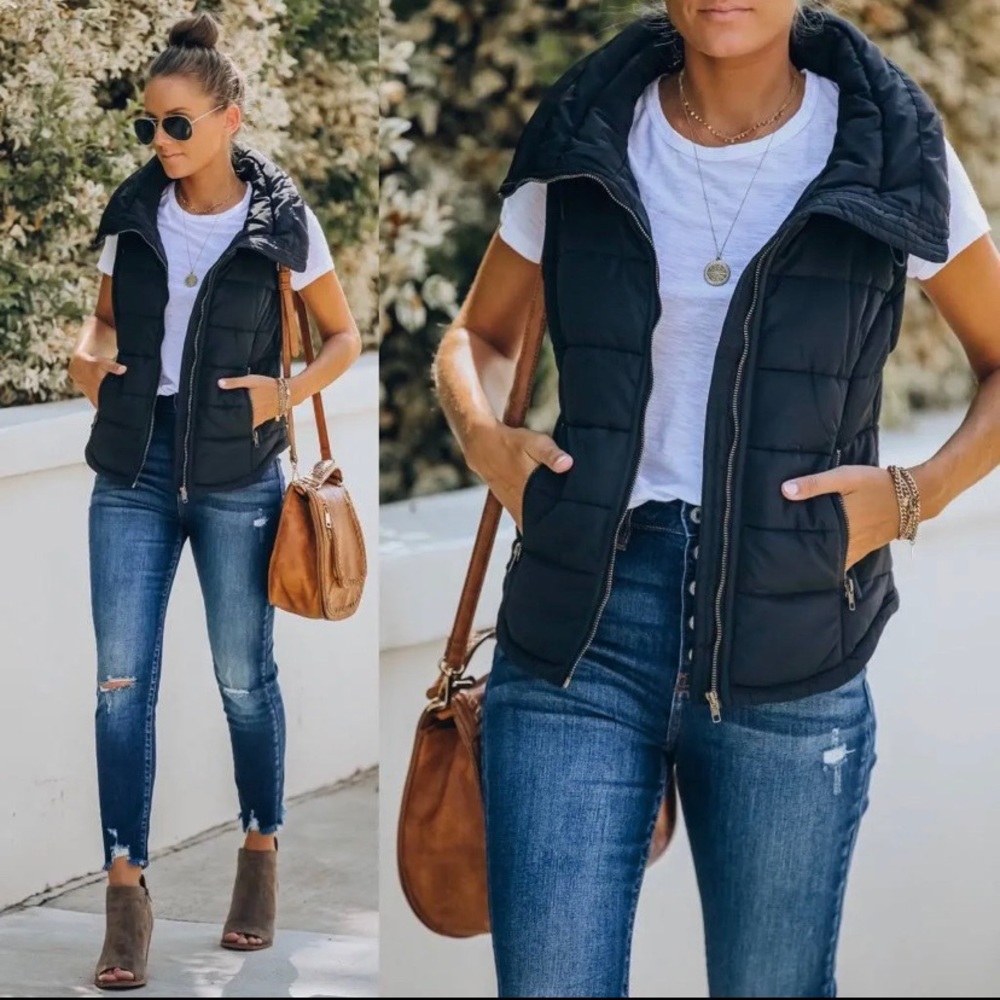 Vici Collection Black Zip Up Vest